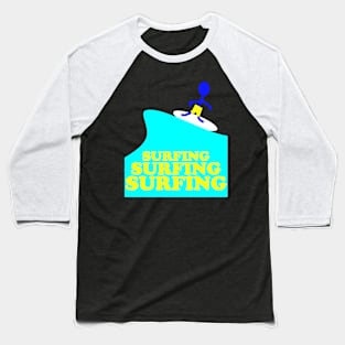 Surfing The Waves Baseball T-Shirt